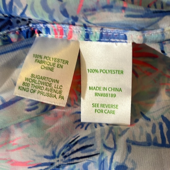 Lilly Pulitzer Blue and Pink Dress or Swim Coverup - Picture 13 of 13